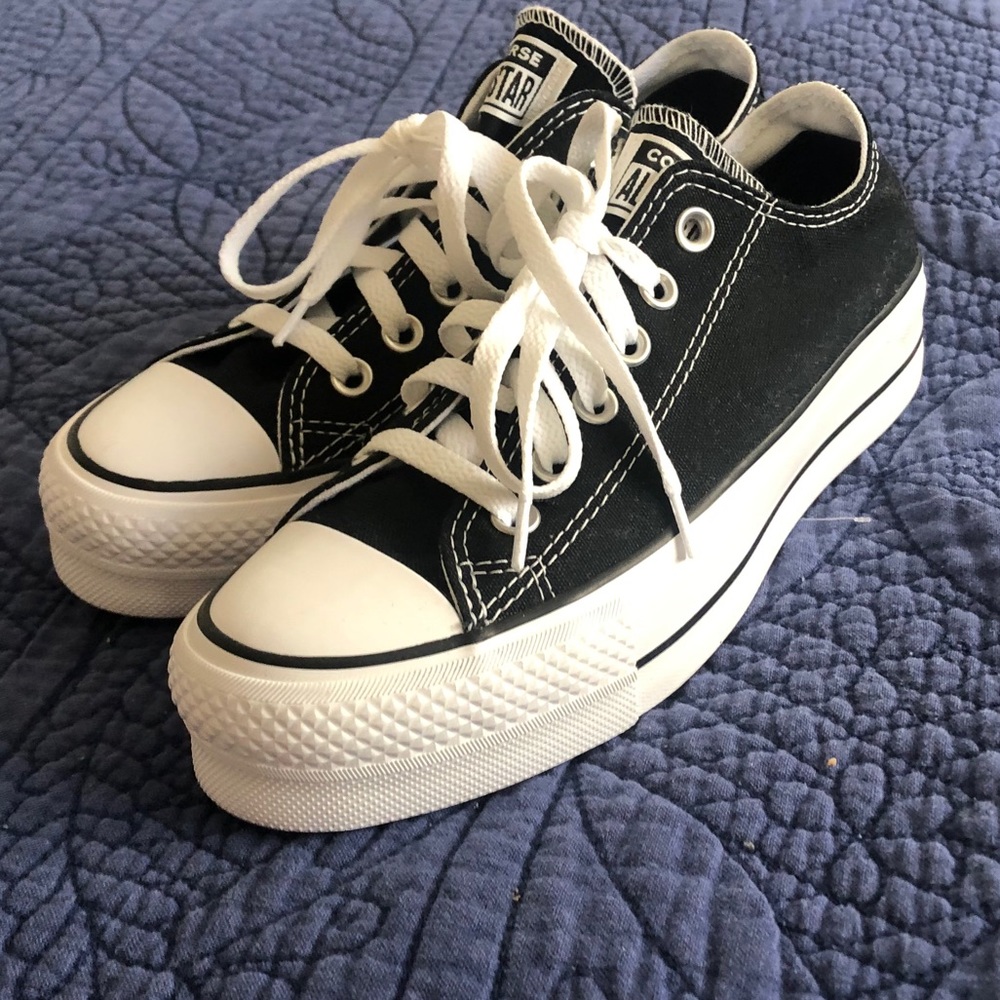 Never worn** PLATFORM Converse all stars (custom)